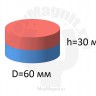Неодимовый магнит диск 60х30 мм
