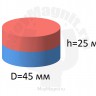 Неодимовый магнит диск 45х25 мм